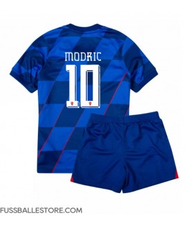 Günstige Kroatien Luka Modric #10 Auswärts Trikotsatzt Kinder EM 2024 Kurzarm (+ Kurze Hosen)